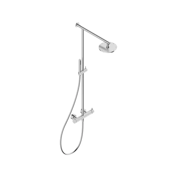 Shower column with riser rail in 316L stainless steel