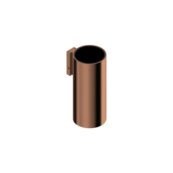 Wall-mounted toothbrush tumbler in 316L stainless steel