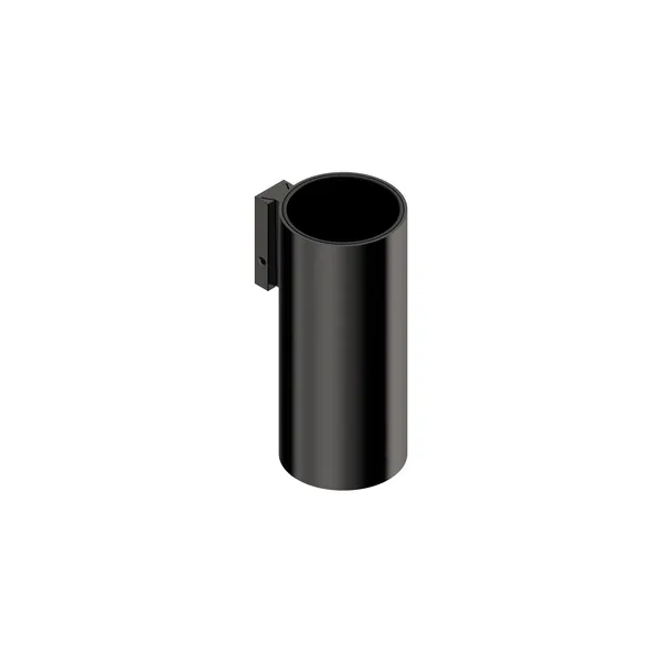 Wall-mounted toothbrush tumbler in 316L stainless steel