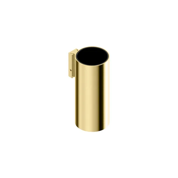 Wall-mounted toothbrush tumbler in 316L stainless steel