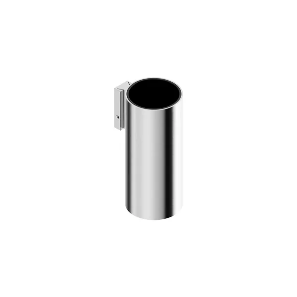 Wall-mounted toothbrush tumbler in 316L stainless steel