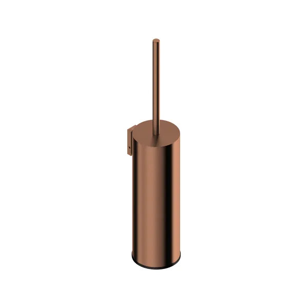 Wall-mounted toilet brush holder in 316L stainless steel