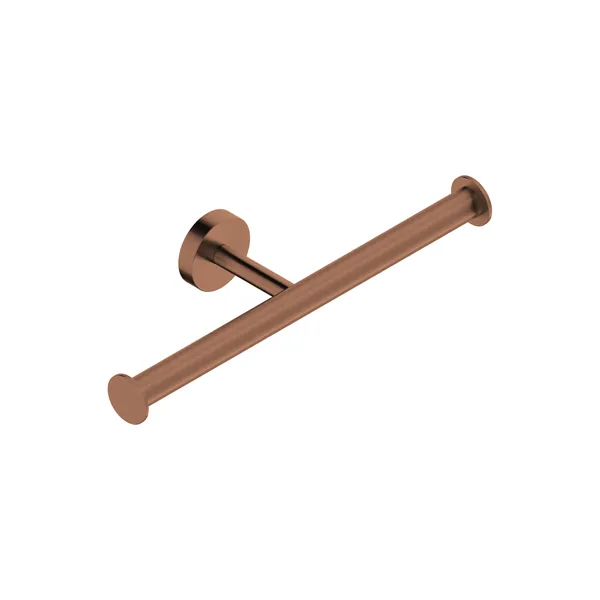Double wall-mounted toilet roll holder in 316L stainless steel
