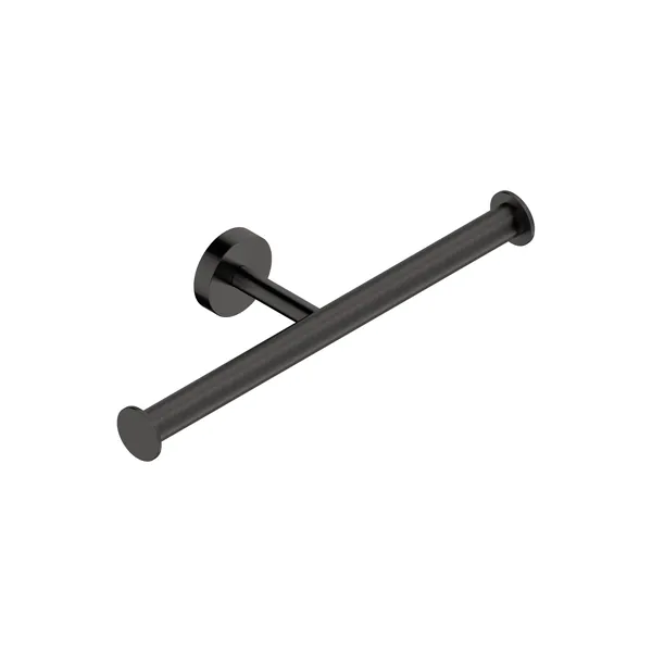 Double wall-mounted toilet roll holder in 316L stainless steel
