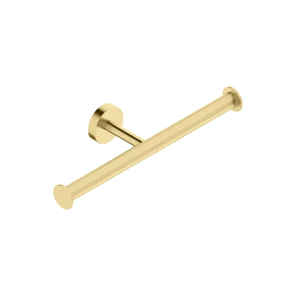 Double wall-mounted toilet roll holder in 316L stainless steel