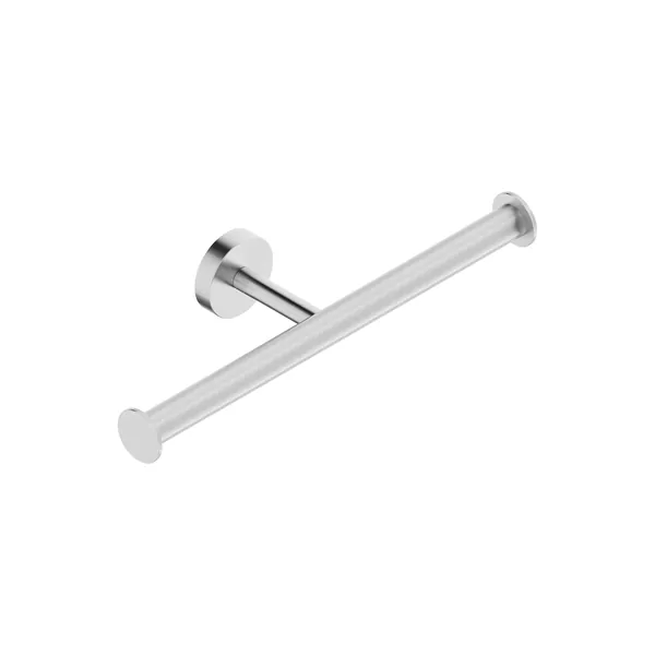 Double wall-mounted toilet roll holder in 316L stainless steel