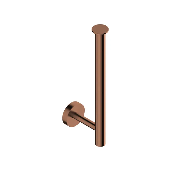 Double vertical wall-mounted toilet roll holder in 316L stainless steel