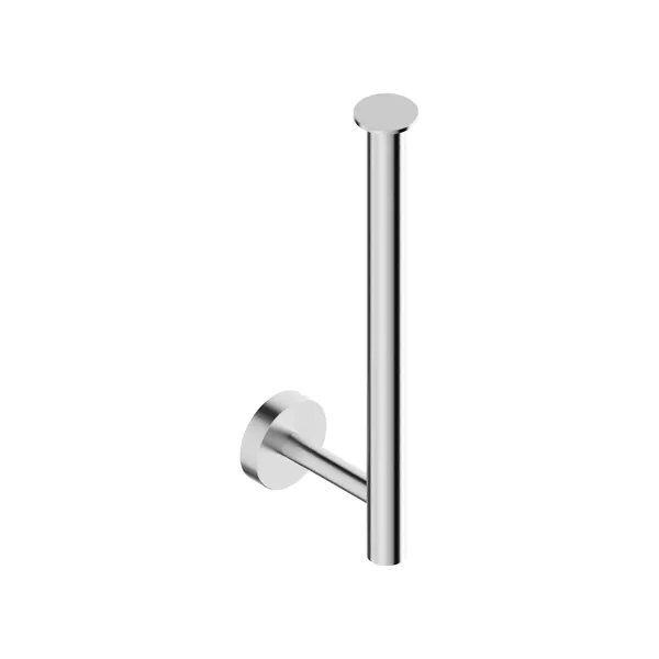 Double vertical wall-mounted toilet roll holder in 316L stainless steel