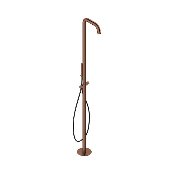Floor-standing shower column in 316L stainless steel