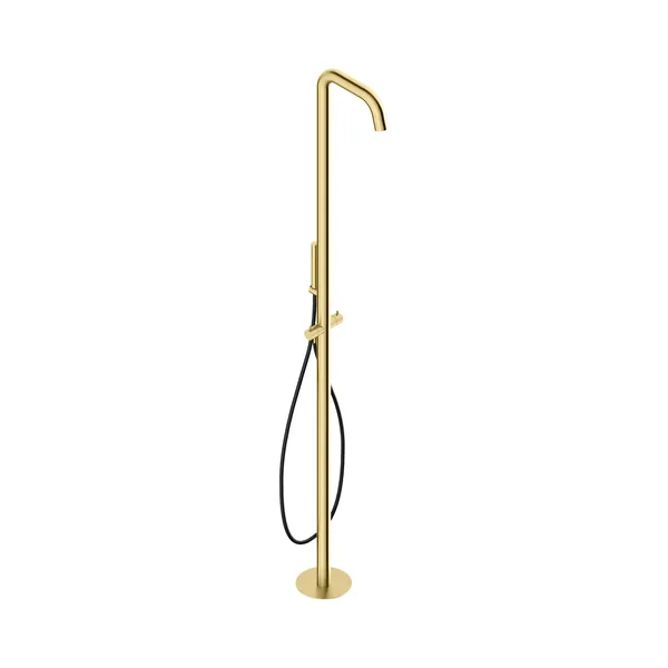 Floor-standing shower column in 316L stainless steel