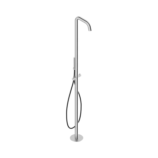 Floor-standing shower column in 316L stainless steel