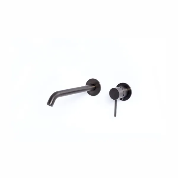 Concealed basin mixer with 12 cm spout in 316L stainless steel