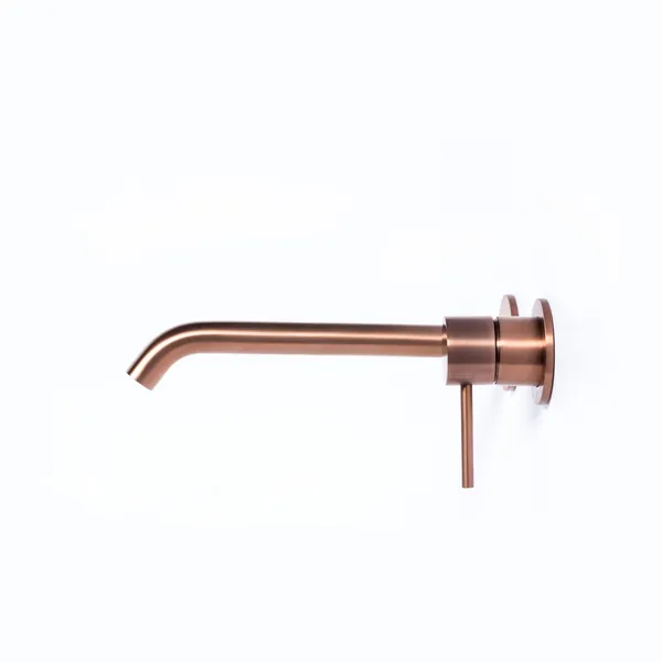 Concealed basin mixer with 16 cm spout in 316L stainless steel