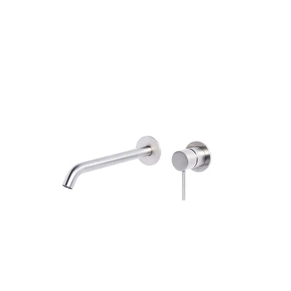 Concealed basin mixer with 20 cm spout in 316L stainless steel