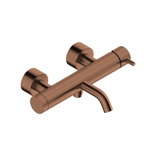 Exposed single-lever bath mixer in 316L stainless steel