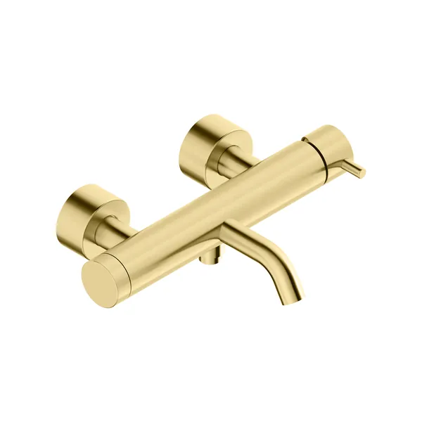 Exposed single-lever bath mixer in 316L stainless steel