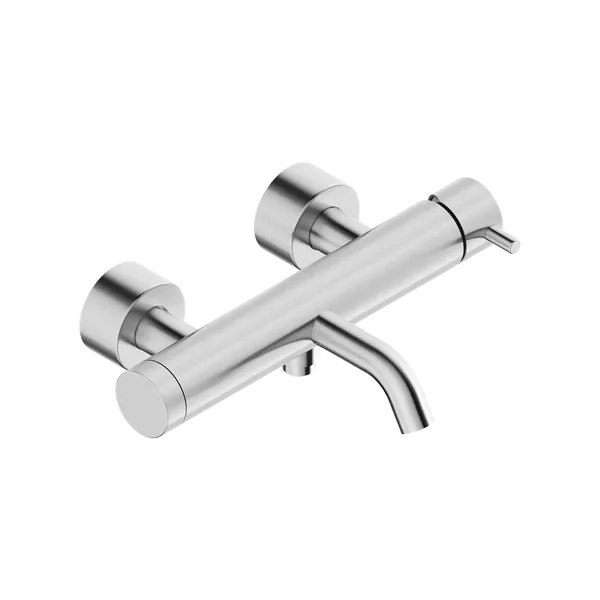 Exposed single-lever bath mixer in 316L stainless steel