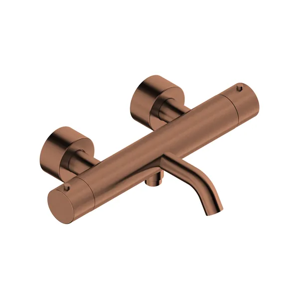 Exposed thermostatic bath mixer in 316L stainless steel