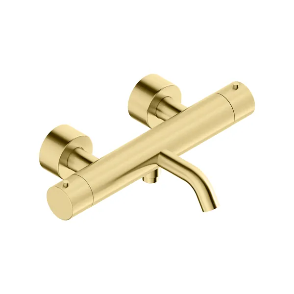 Exposed thermostatic bath mixer in 316L stainless steel