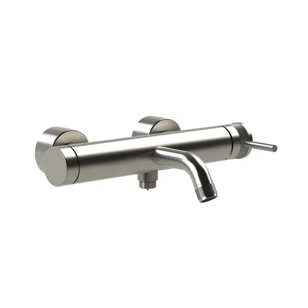 Single lever bath mixer in 316L stainless steel