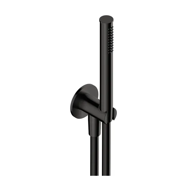 Shower set in 316L stainless steel with flexible hand shower, water inlet with shower holder.