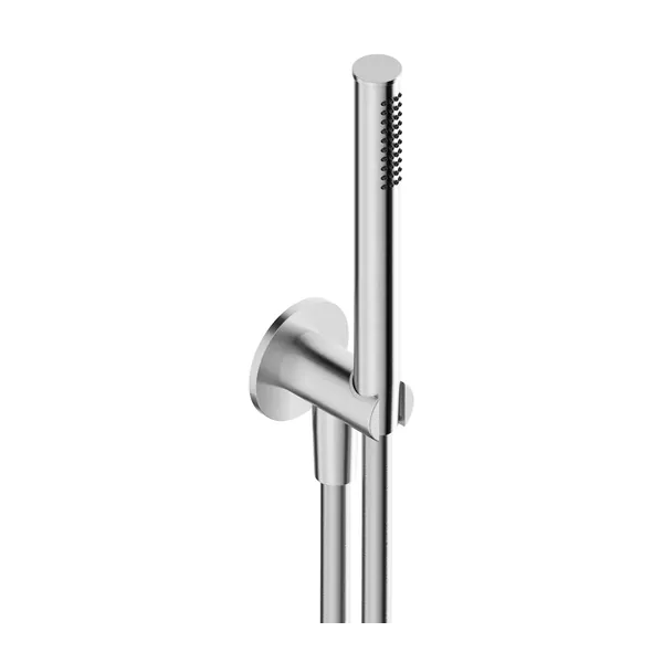 Shower set in 316L stainless steel with flexible hand shower, water inlet with shower holder.