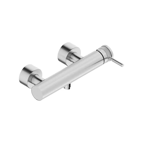 Single lever shower mixer for exposed fitting in 316L stainless steel