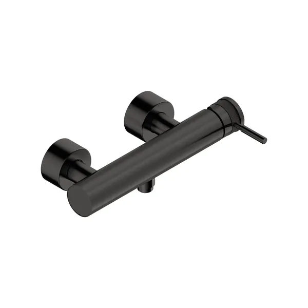 Single lever shower mixer for exposed fitting in 316L stainless steel