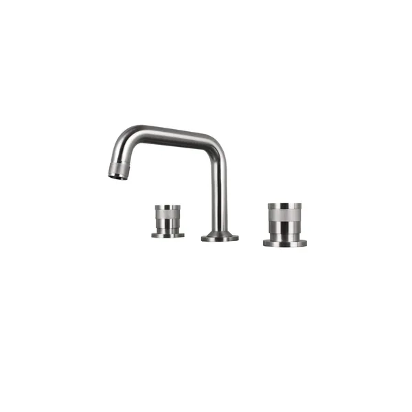 3-hole basin mixer with low spout
