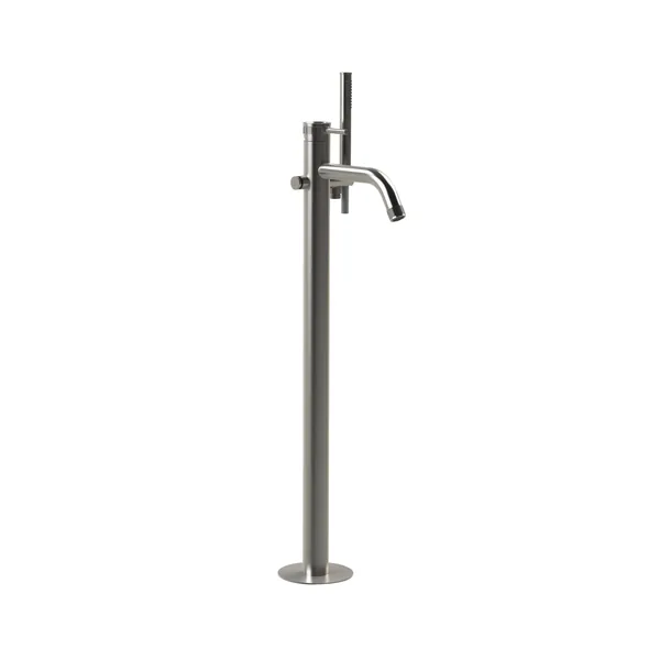 Single lever bath mixer in 316L stainless steel