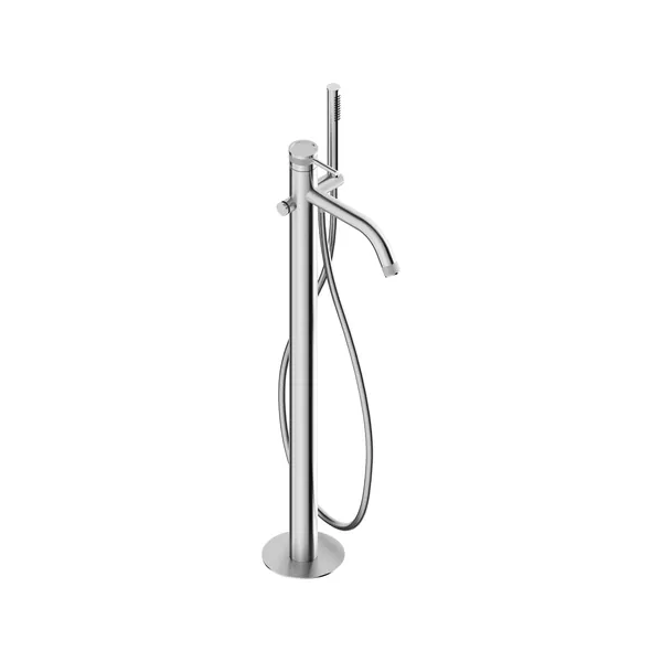 Single lever bath mixer in 316L stainless steel