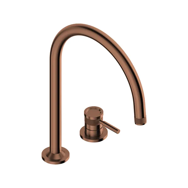 2-hole washbasin mixer with arched spout