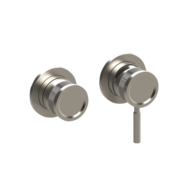 Recessed 3-way single lever mixer in 316L stainless steel, with rotary diverter