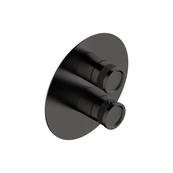 Recessed 2-way thermostatic mixer with rotary diverter