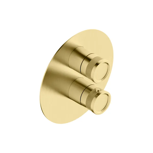 Recessed 2-way thermostatic mixer with rotary diverter