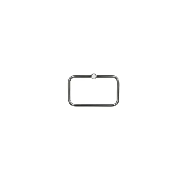 Ring-shaped towel rail in 316L stainless steel