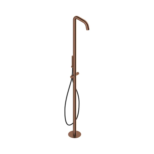 Floor-standing shower column in 316L stainless steel