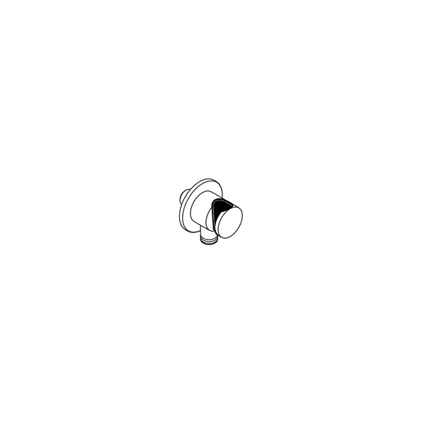 Water connection with hand shower support_plastic gasket