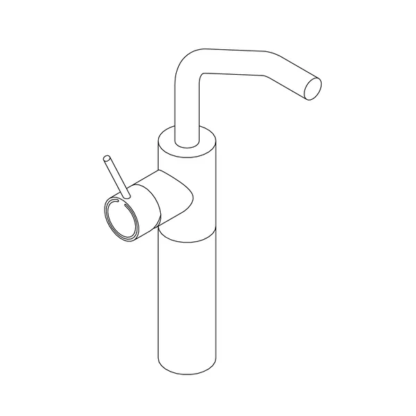 Slancio Deck Mounted Basin Mixer, No Waste, Tall Body