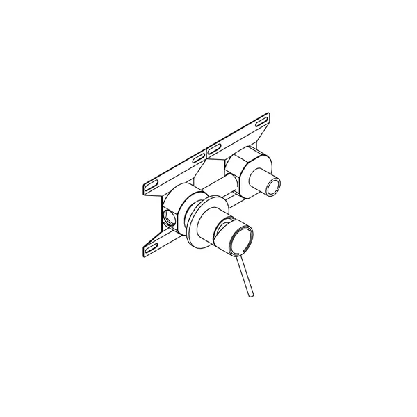 Slancio Concealed Wall Mixer, Trim Only, No Spout