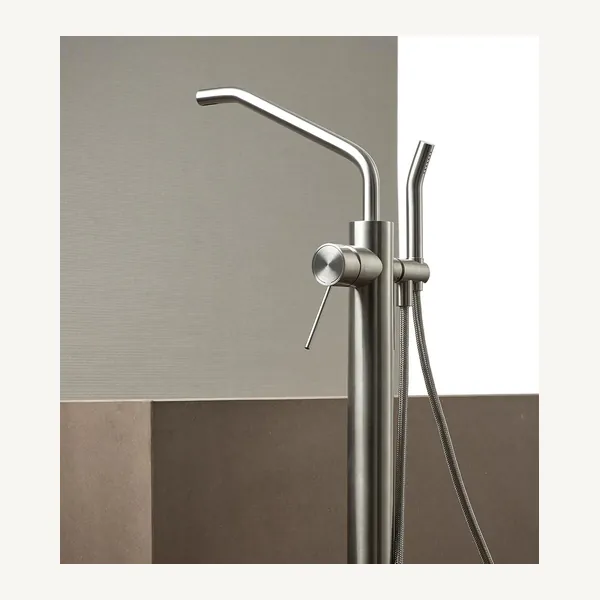 Slancio Freestanding Bath Filler Mixer With Handshower And Flexible Hose