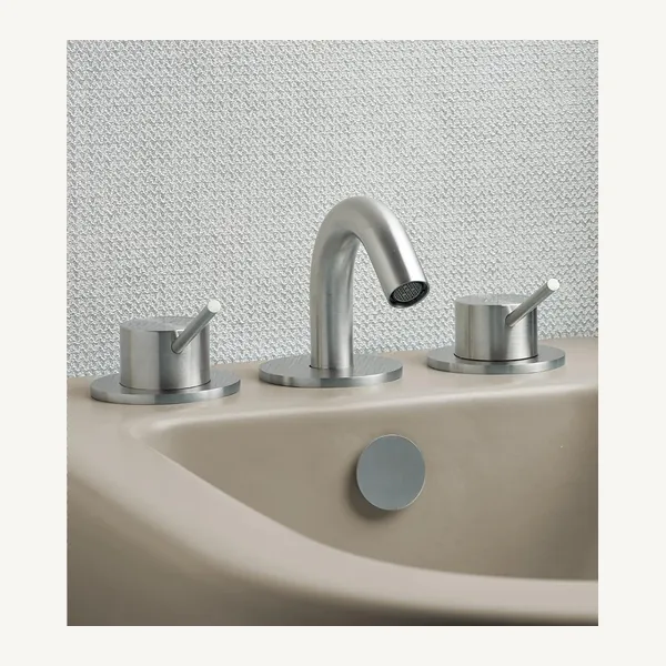 Slancio Three Hole Deck Mounted Bidet Mixer Set Without Drain