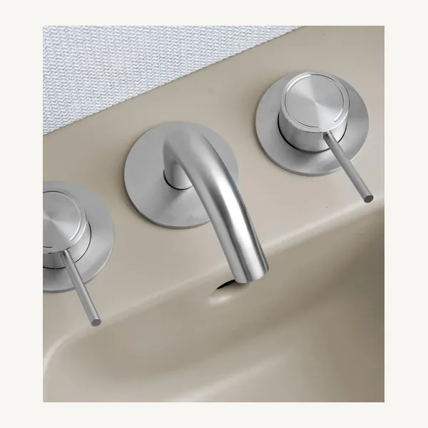 Slancio Three Hole Deck Mounted Bidet Mixer Set Without Drain