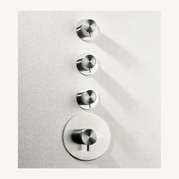 Slancio Concealed Thermostatic Set, Three Shut-Off Valves
