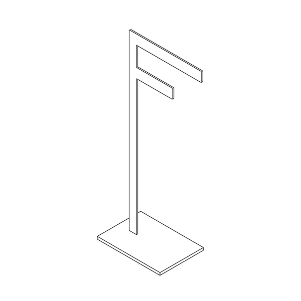 Fontea freestanding stainless steel towel rail