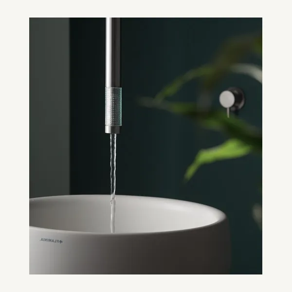 Naturale Ceiling Mounted Basin Spout with Glass Element