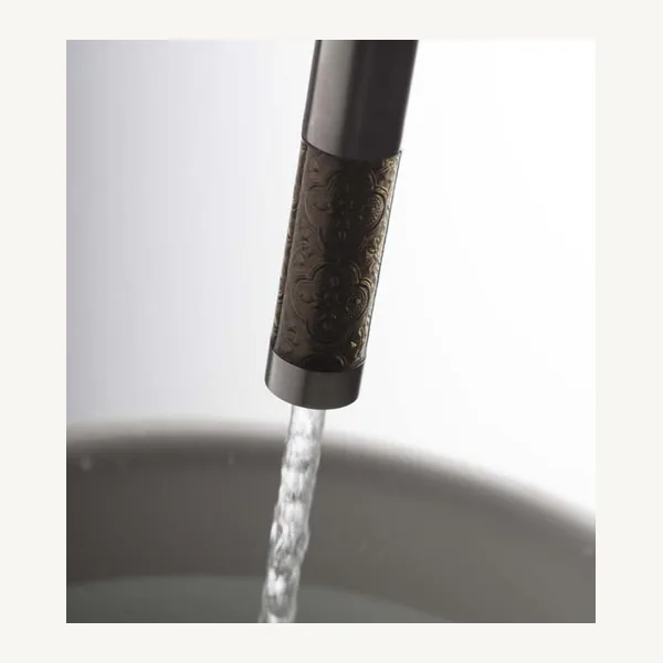 Naturale Ceiling Mounted Basin Spout with Glass Element