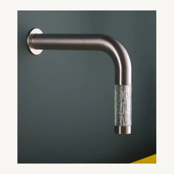 Naturale Wall Mounted Basin Spout with Glass Element