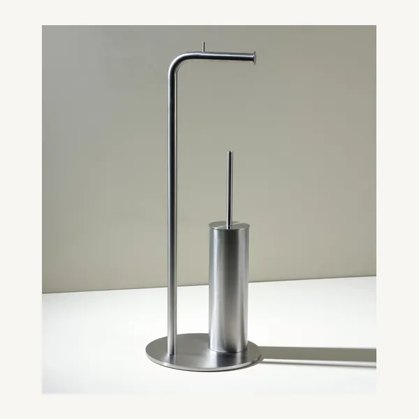 Misura Freestanding Toilet Roll and Brush Holder Unit
