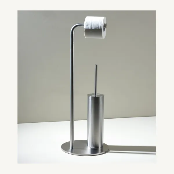 Misura Freestanding Toilet Roll and Brush Holder Unit